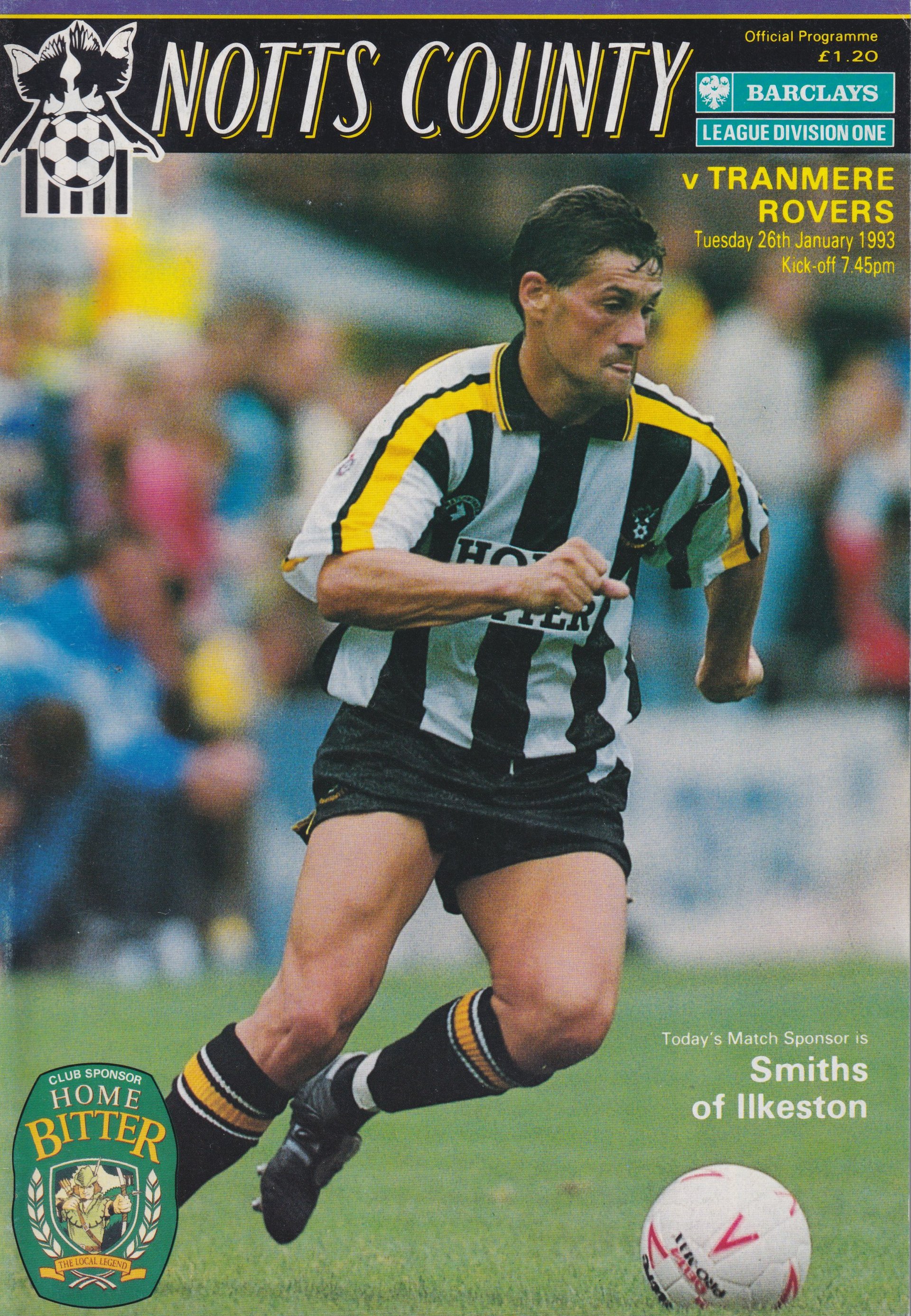 Notts County v Tranmere Rovers match programme